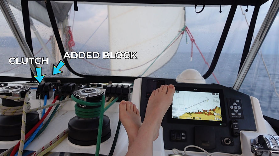 Leopard catamaran Code 0 sail furler discontinuous