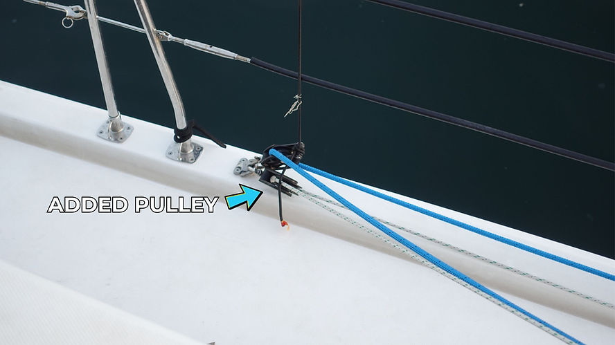 Leopard catamaran Code 0 sail furler discontinuous