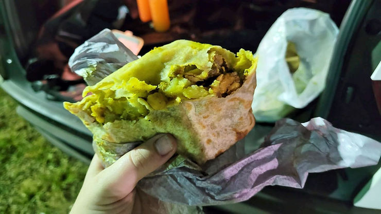 Queen’s Park Savannah Food Strip Trinidad street food roti