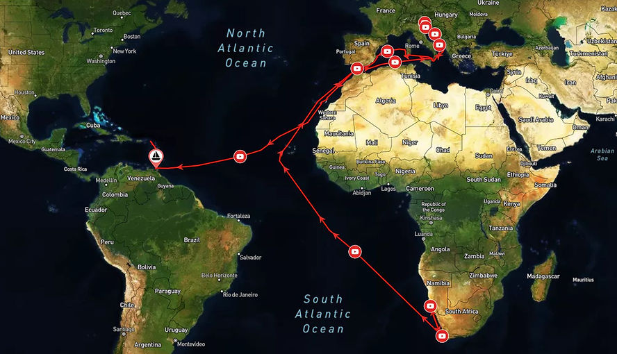 Our longest passages so far were in the Atlantic Ocean, with the Pacific coming soon!
