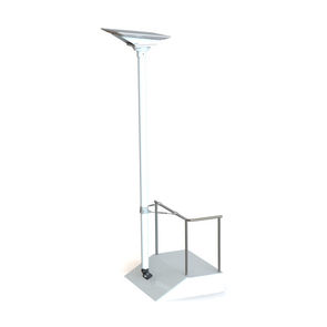 Solar-powered LED street light with access platform