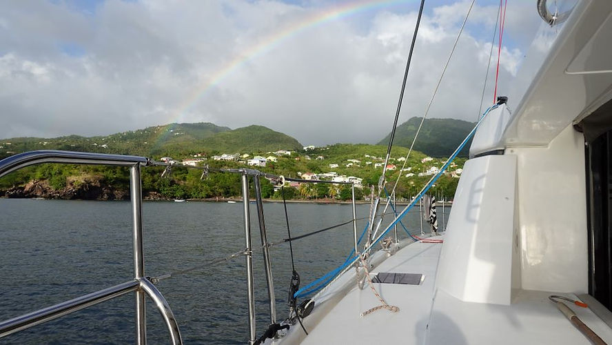 French Guadeloupe anchorage yachts