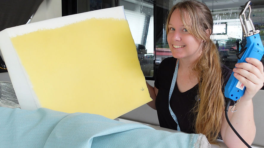 Making DIY Saloon Cushions for Our Sailboat
