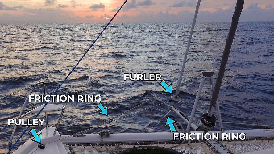 Changing our Lightweight Sail to a Discontinuous Furler
