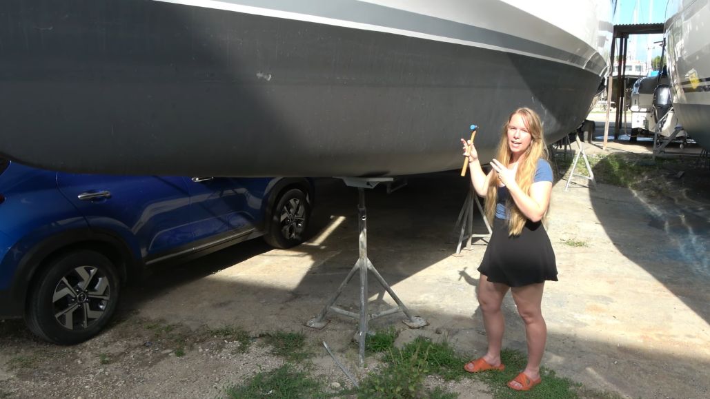 Tap Testing a Boat to Find Fiberglass Issues